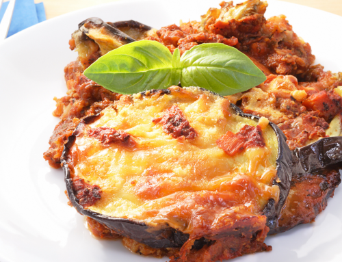 Parmigiana di melanzane con caciocavallo